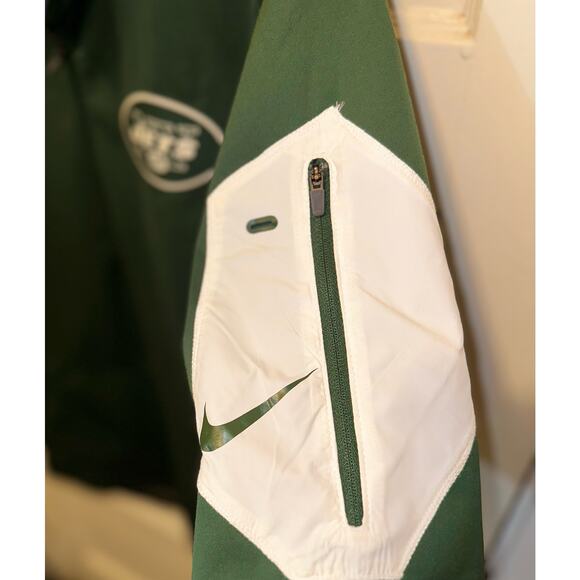 Nike NFL Team Apparel Mens Pullover Jacket Sz Large New York Jets 1/4 Zip - Picture 3 of 12